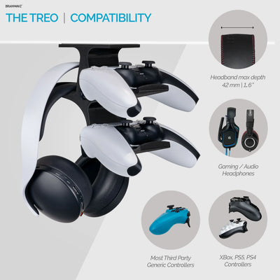 THE TREO - UNDER DESK DUAL HANGER - DAXORA
