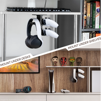 THE TREO - UNDER DESK DUAL HANGER - DAXORA
