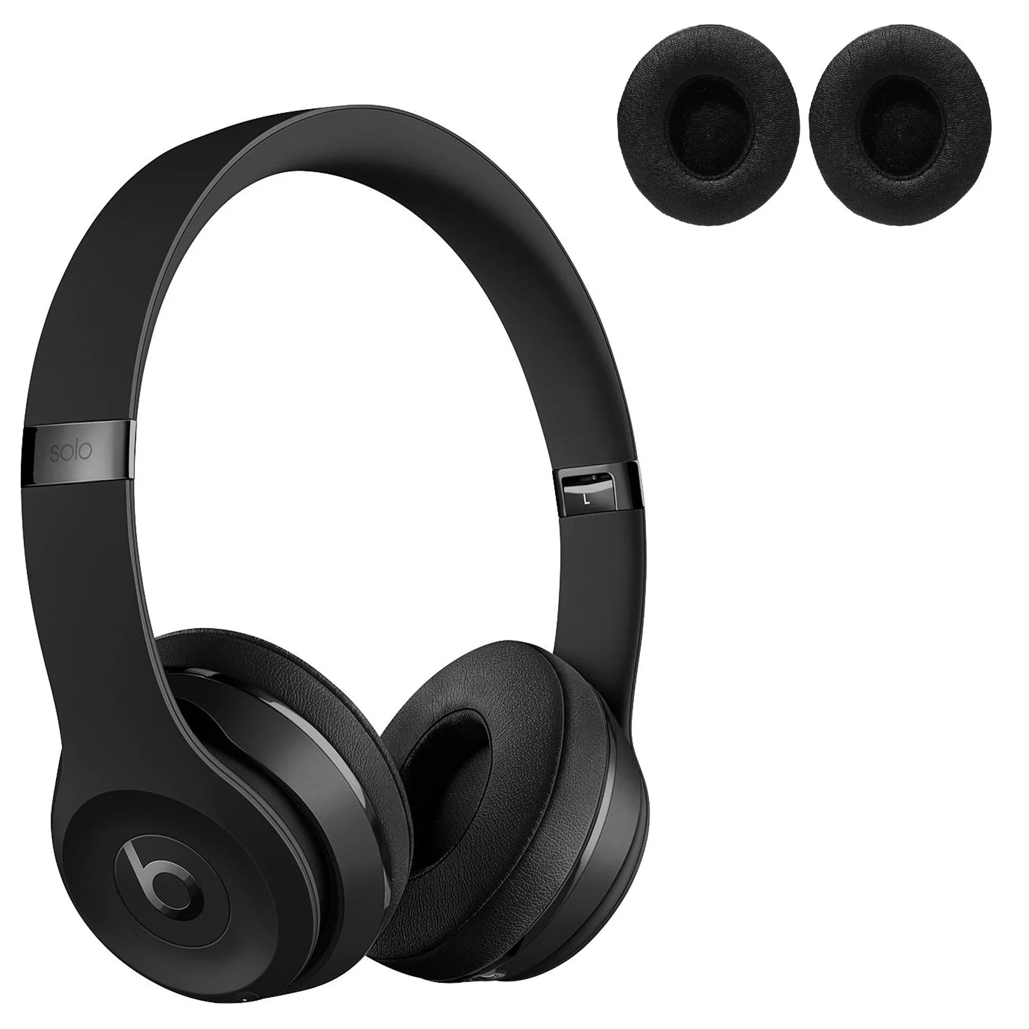 Beats Solo3, Solo 2 Wireless, On - Ear, Black, Ecological Leather ( 1 Pair Ear Pads ) - DAXORA