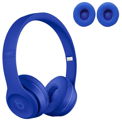 Beats Solo3, Solo 2 Wireless, On - Ear, Blue, Ecological Leather ( 1 Pair Ear Pads ) - DAXORA