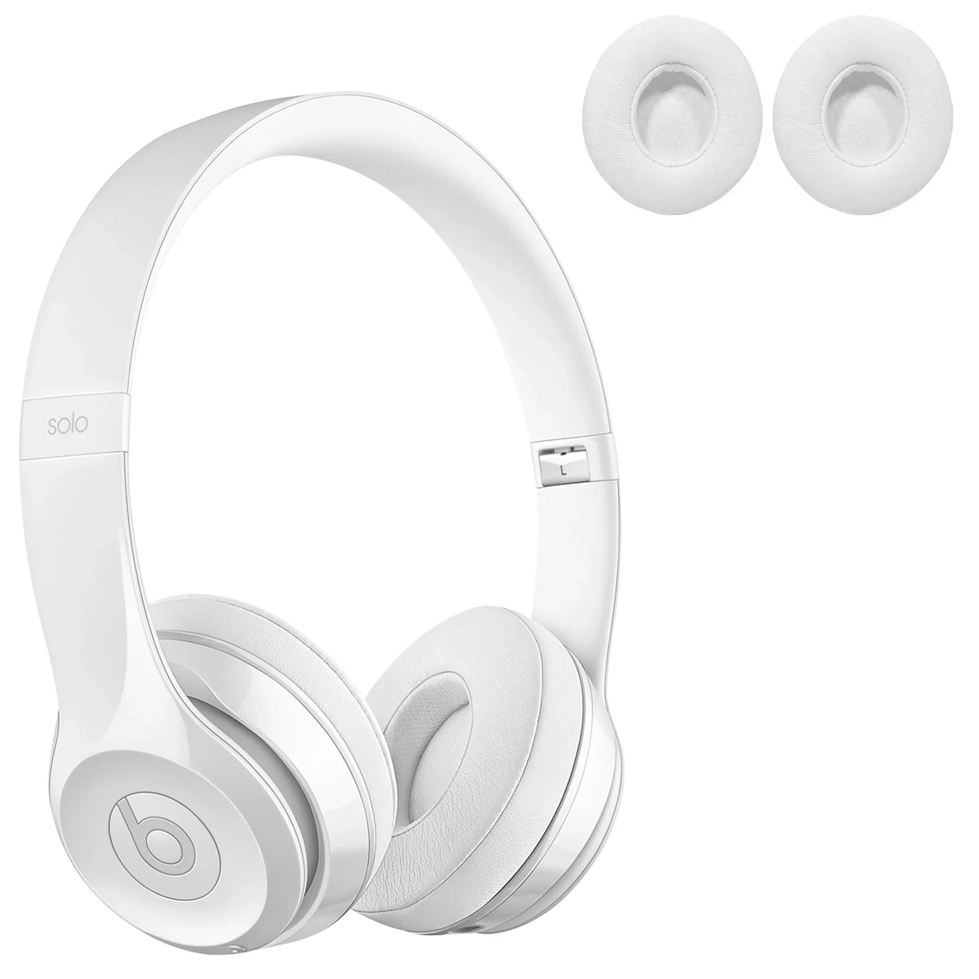 Beats Solo3, Solo 2 Wireless, On - Ear, White, Ecological Leather ( 1 Pair Ear Pads ) - DAXORA