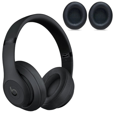 Beats Studio3, Studio 2.0 with cable/Wireless, Over - Ear, Black, Ecological Leather ( 1 Pair Ear Pads ) - DAXORA