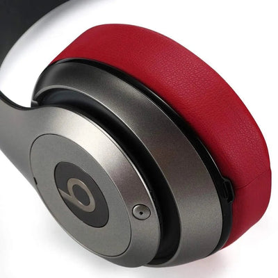 Beats Studio3, Studio 2.0 with cable/Wireless, Over - Ear, Dark Red, Ecological Leather ( 1 Pair Ear Pads ) - DAXORA