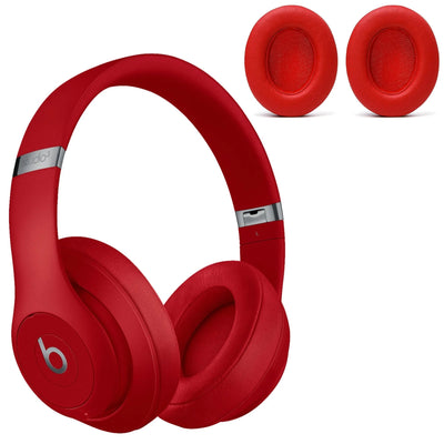 Beats Studio3, Studio 2.0 with cable/Wireless, Over - Ear, Red, Ecological Leather ( 1 Pair Ear Pads ) - DAXORA