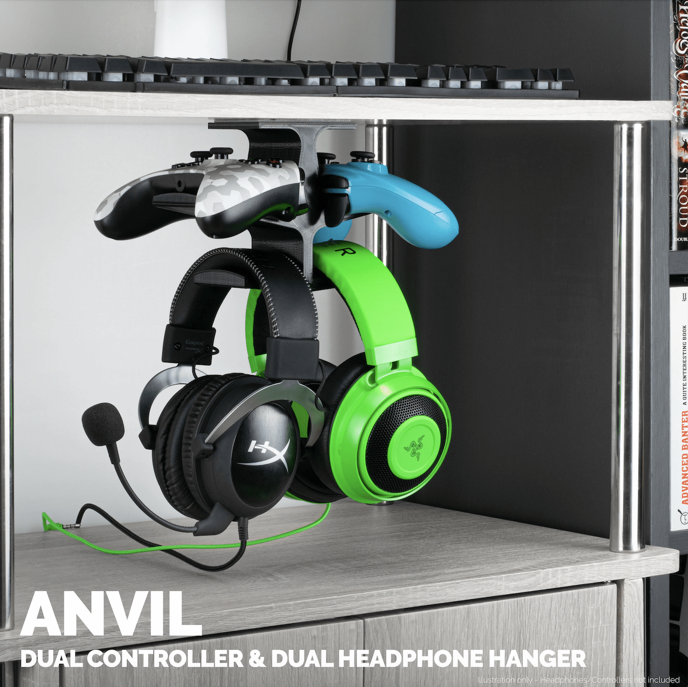 THE ANVIL - UNDER DESK DUAL HANGER - DAXORA