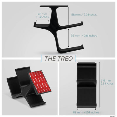 THE TREO - UNDER DESK DUAL HANGER - DAXORA