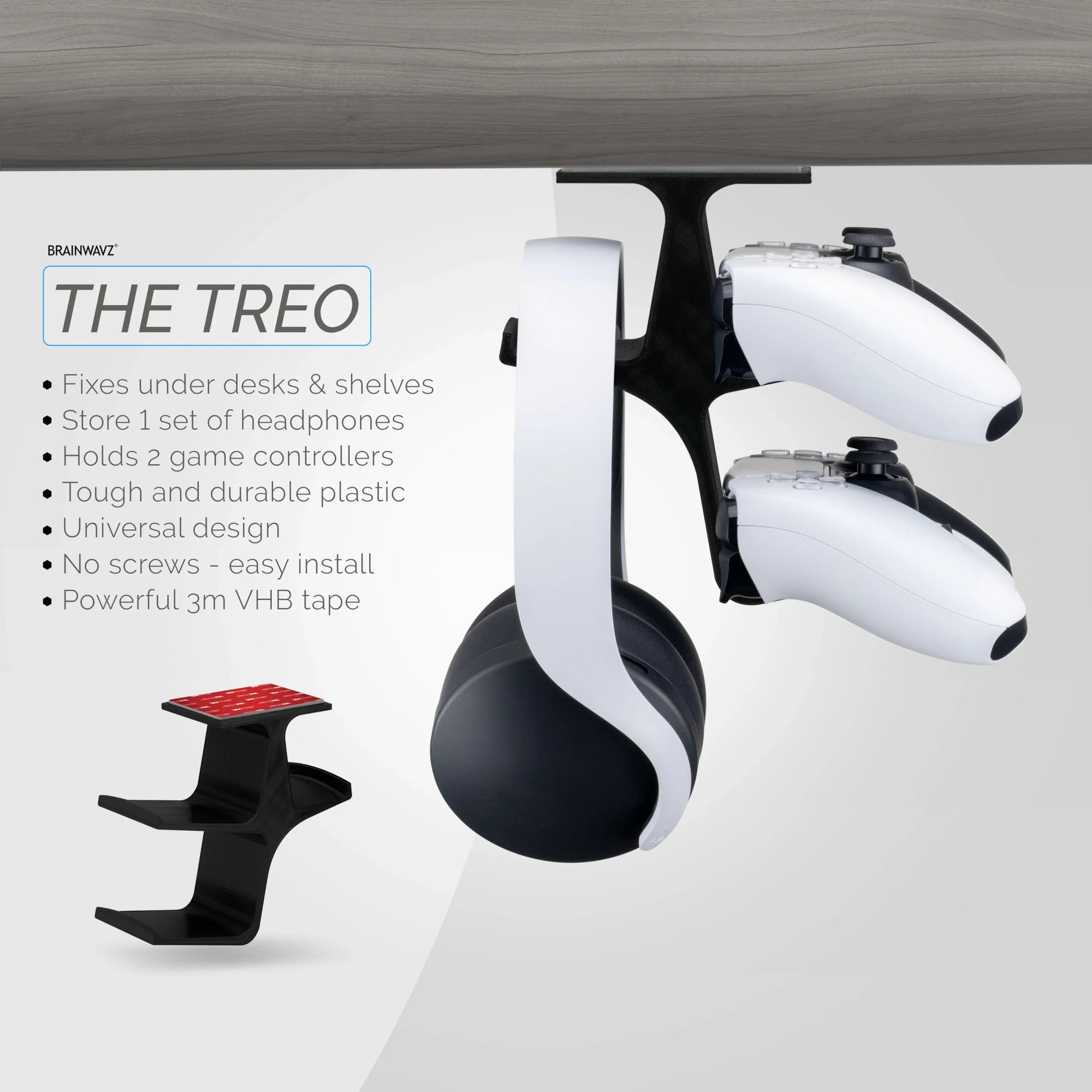 THE TREO - UNDER DESK DUAL HANGER - DAXORA